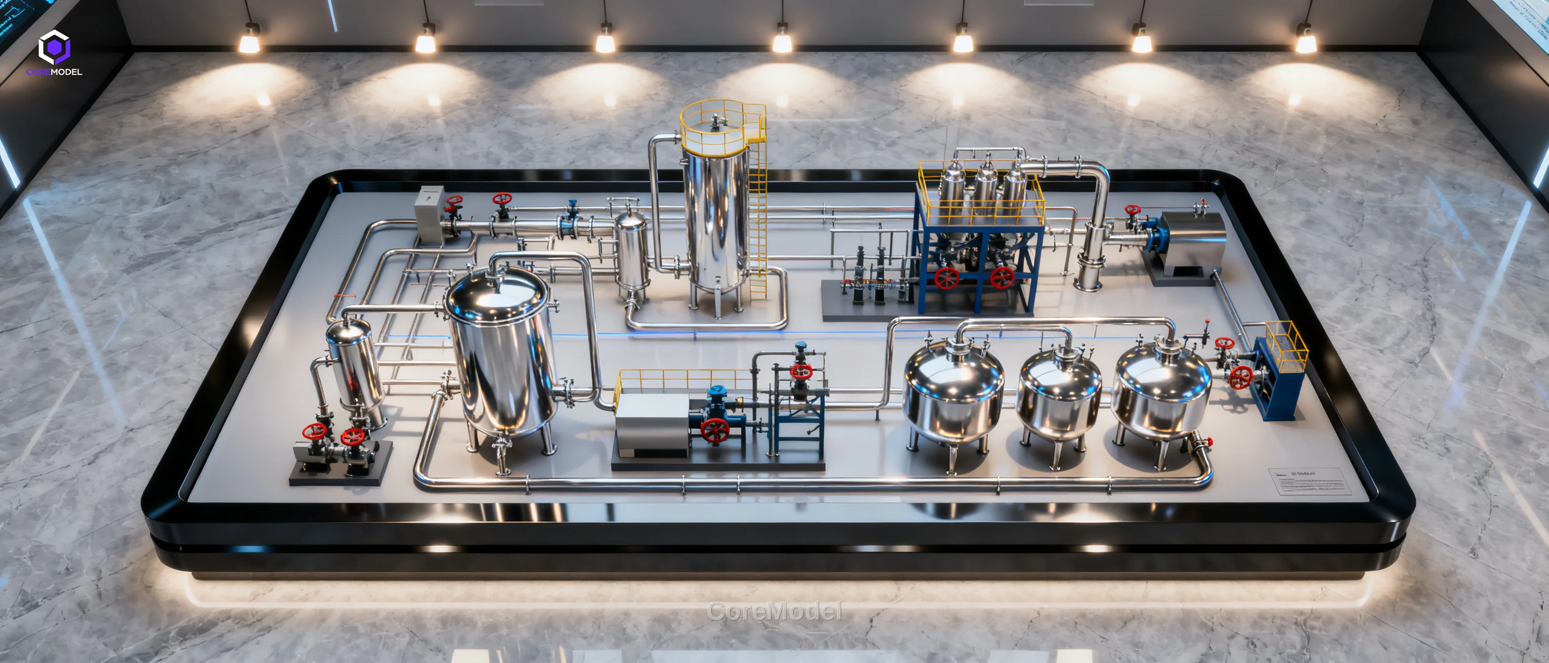 1:50 petrochemical plant scale model in production