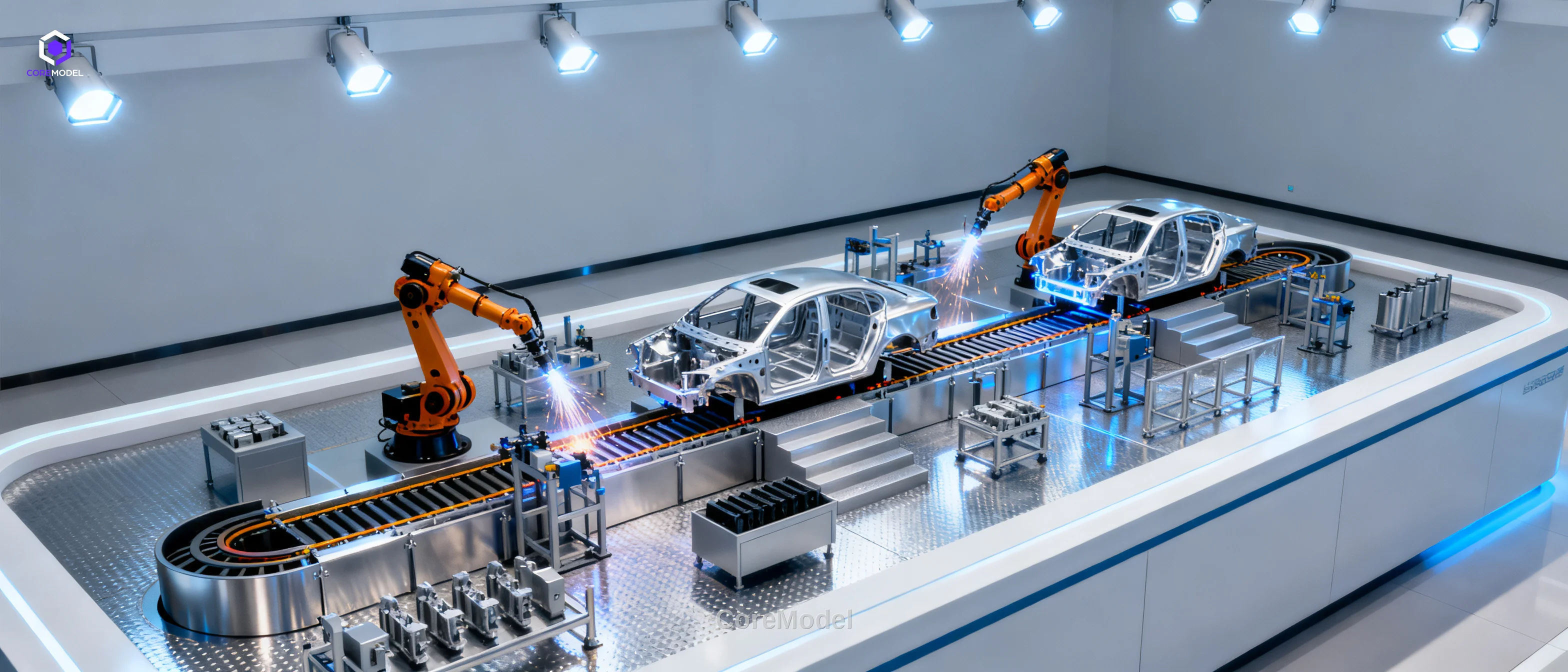 Automotive Assembly Line Diorama - B