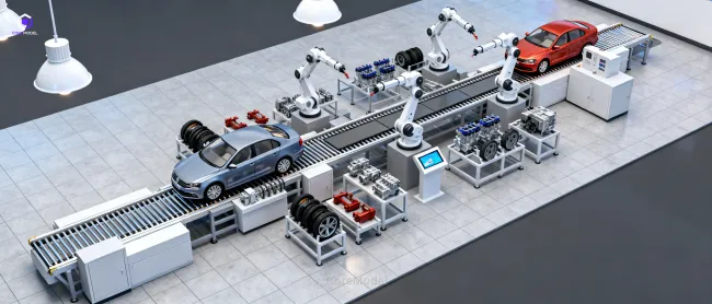 Automotive Assembly Line Diorama - E