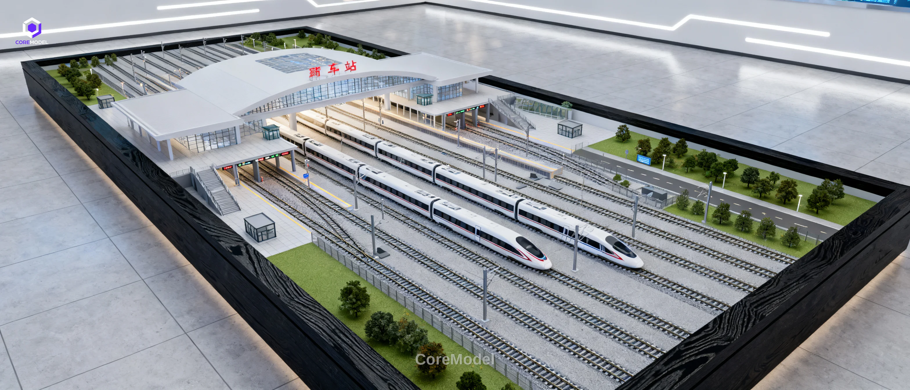High-Speed Rail Station Model - A