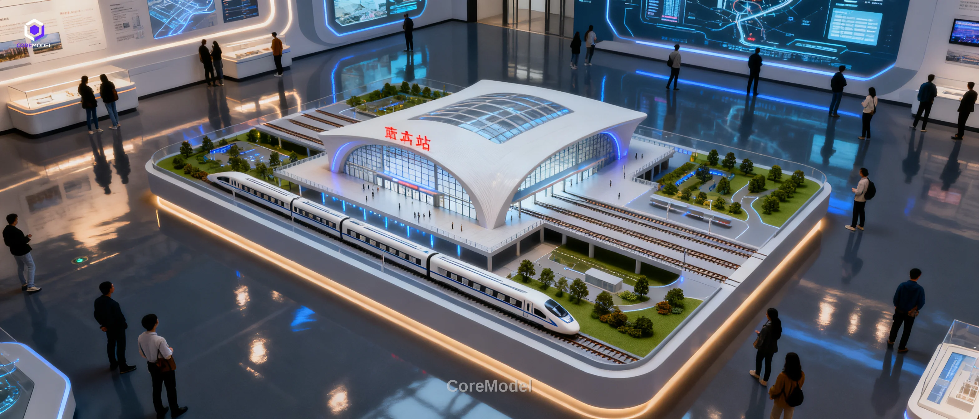 High-Speed Rail Station Model - D