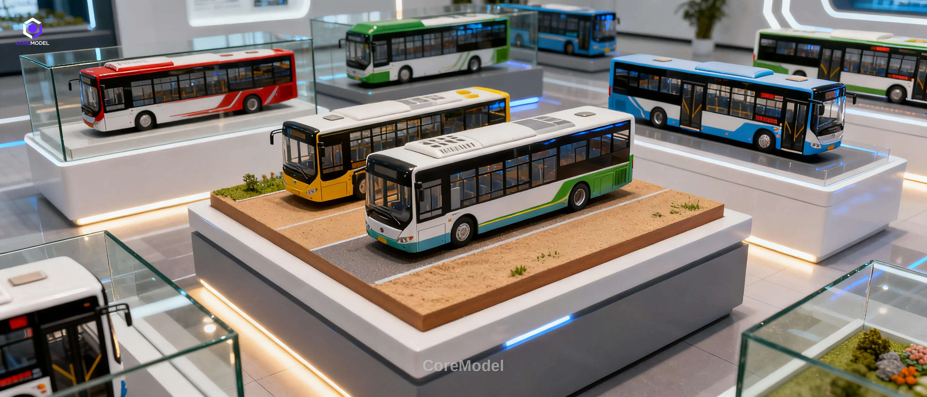 Bus Sand Table Display Model - E