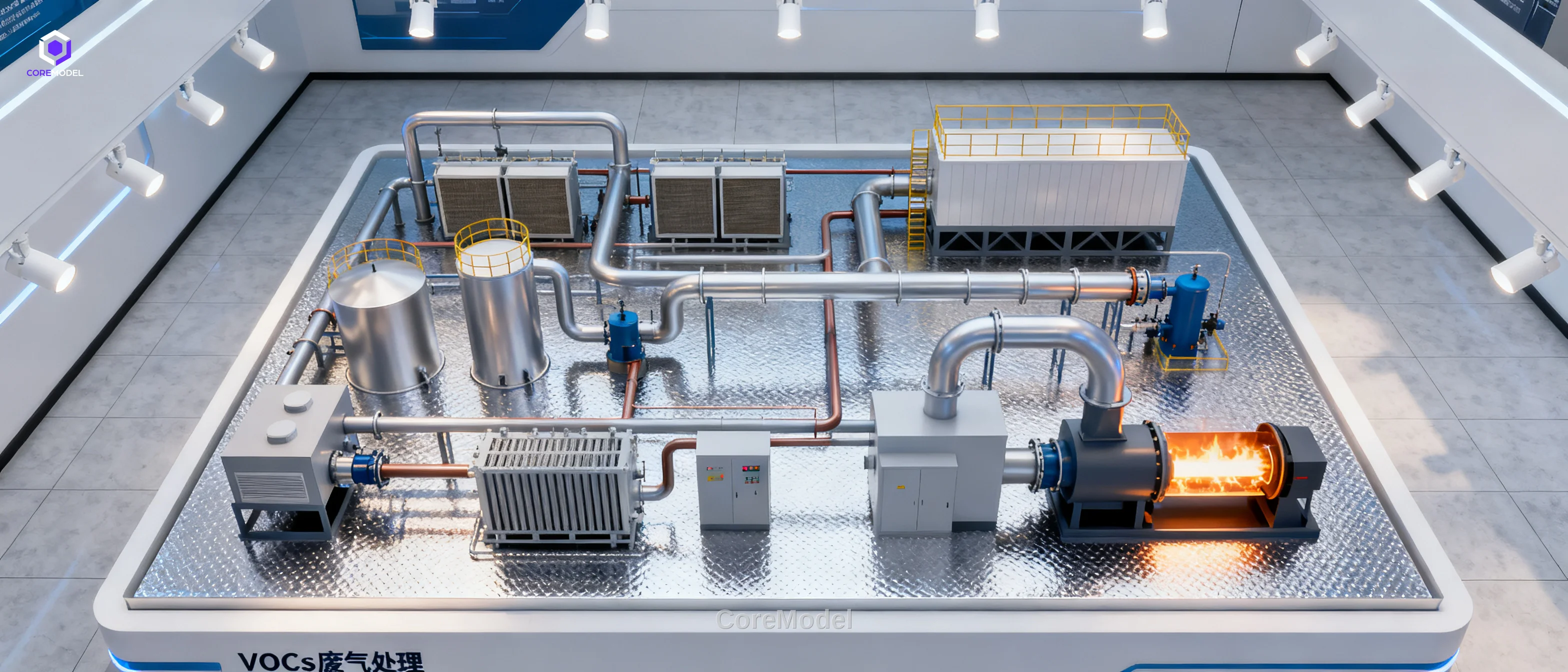 VOCs Waste Gas Treatment Sand Table Model