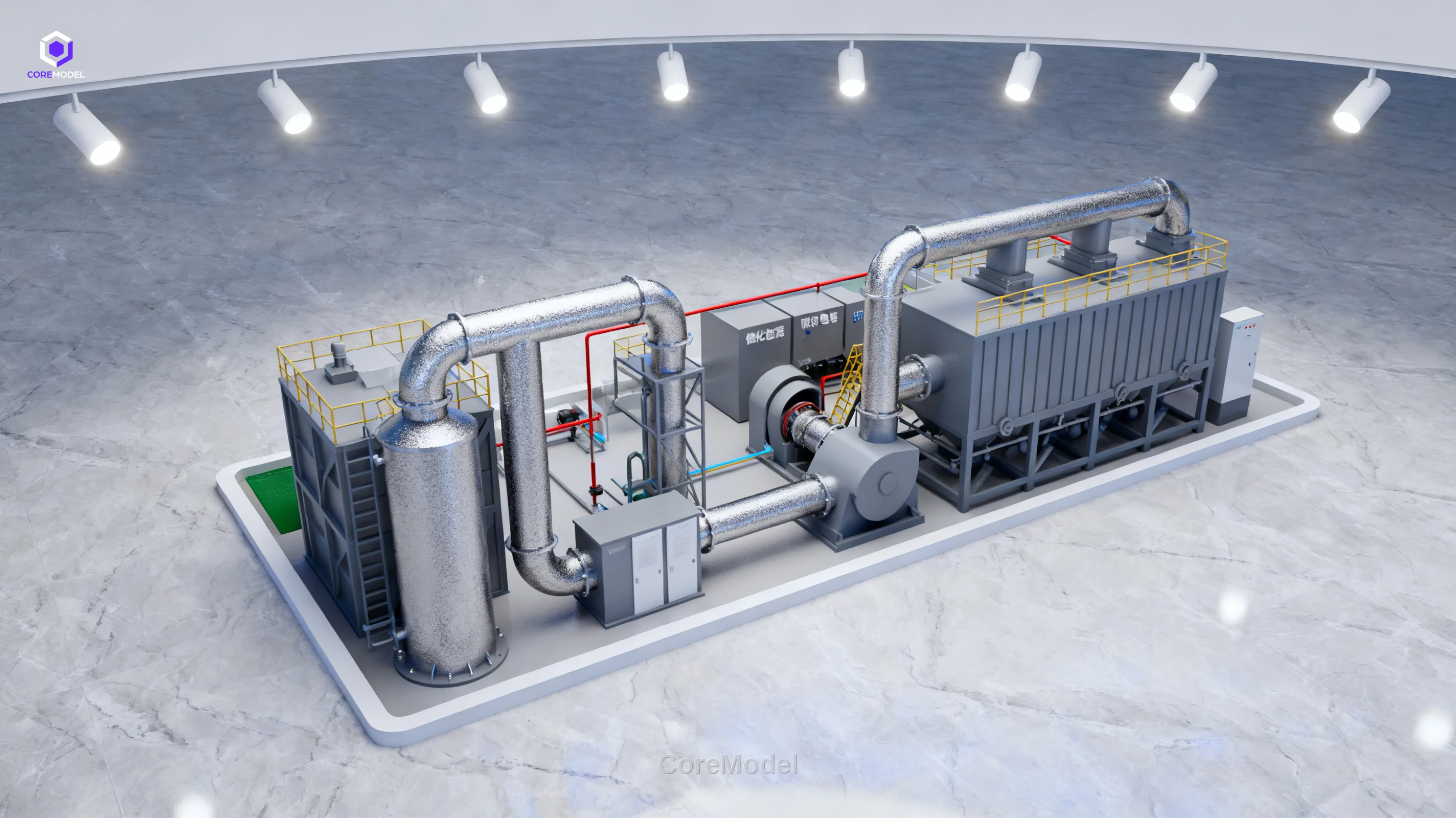 VOCs Waste Gas Treatment Sand Table Model - C