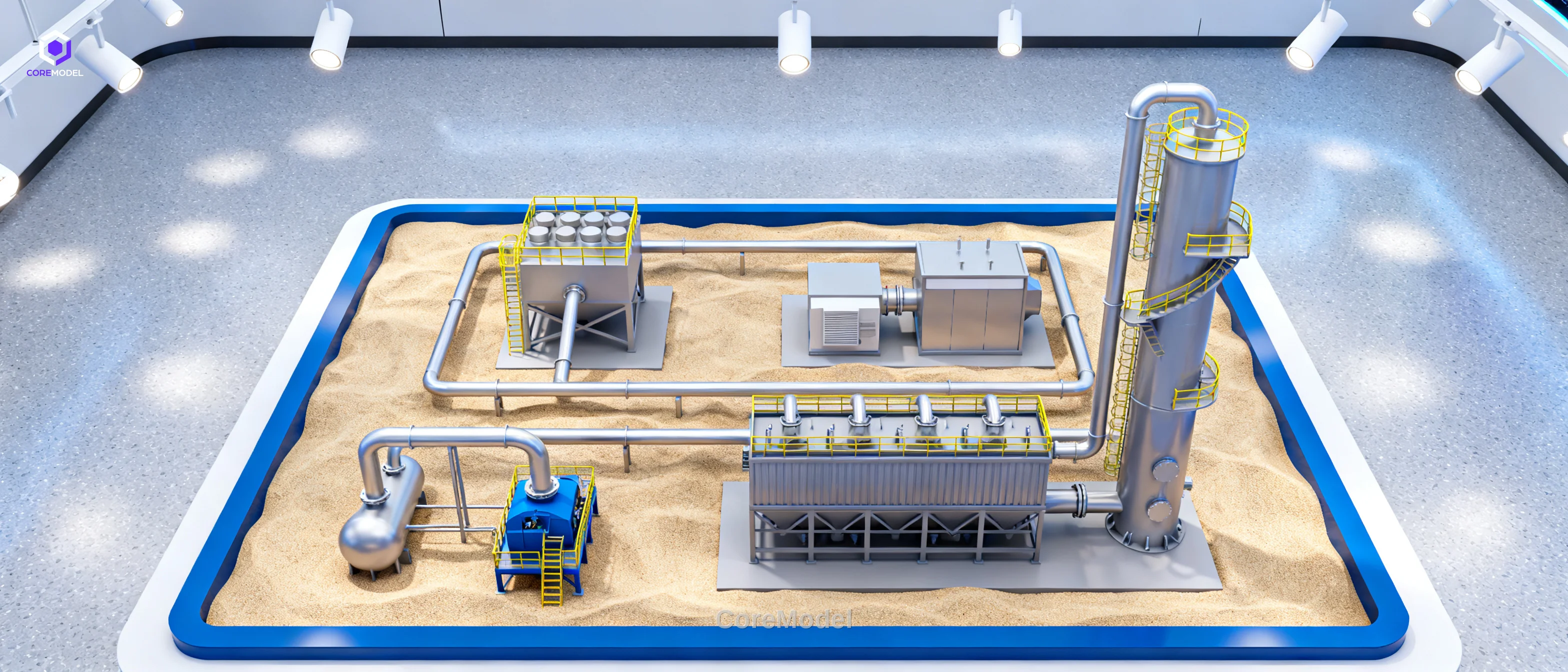VOCs Waste Gas Treatment Sand Table Model - D