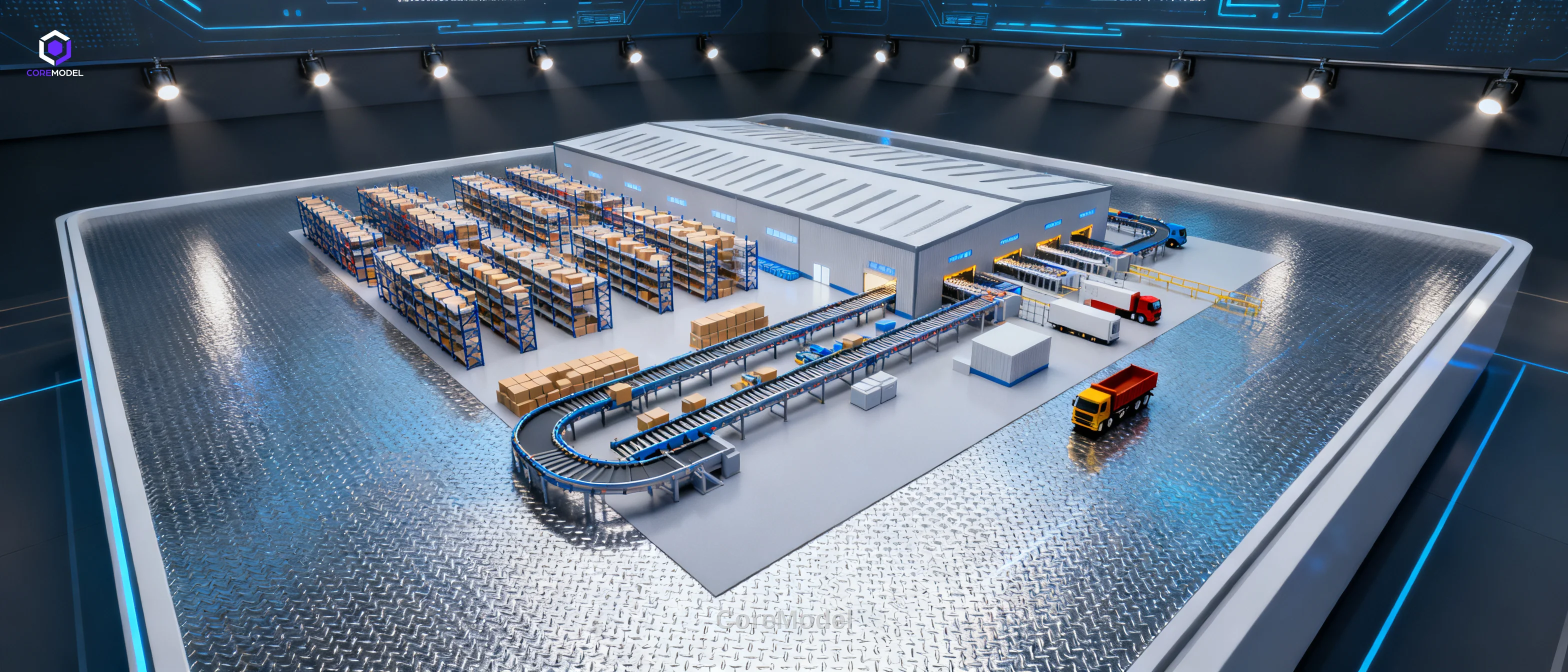 E-commerce Intelligent Distribution Center Scale Model - C