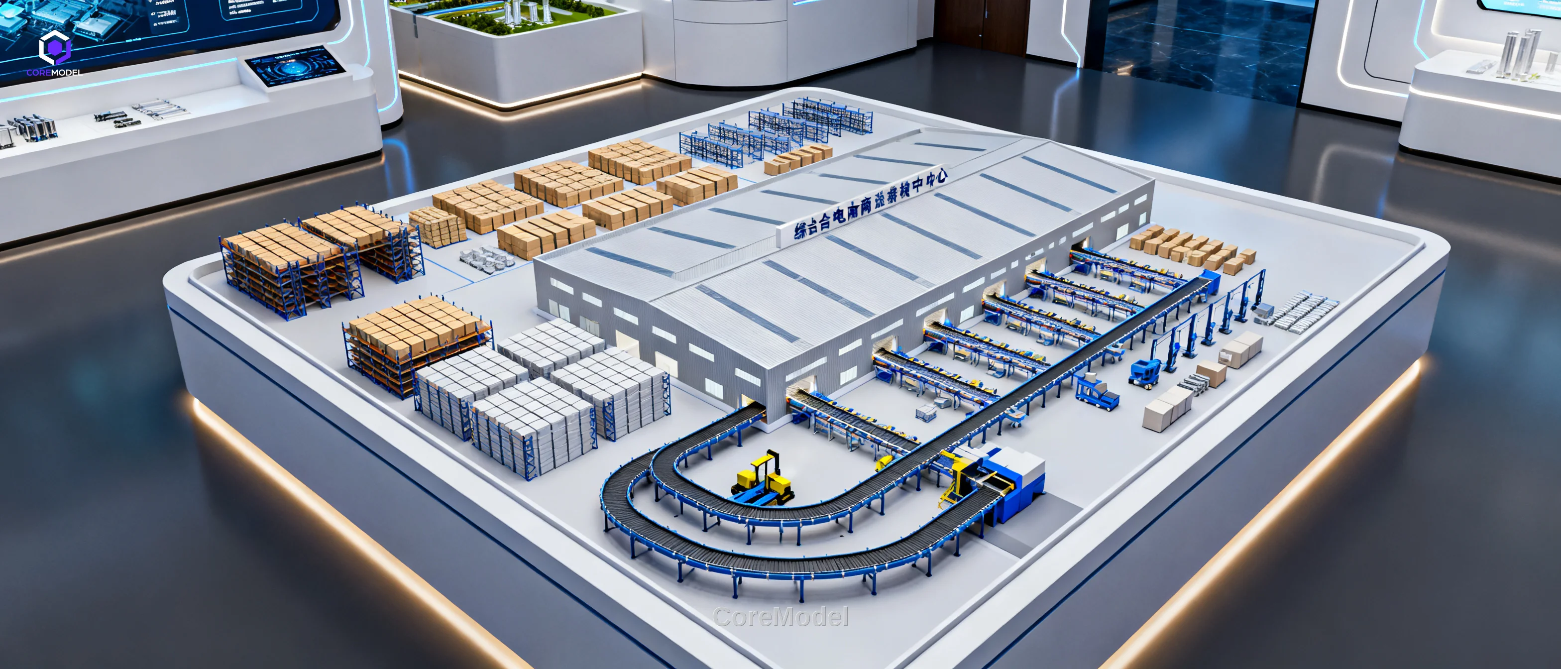 E-commerce Intelligent Distribution Center Scale Model - D